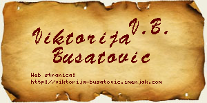 Viktorija Bušatović vizit kartica